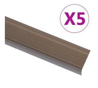 vidaXL Nez de marche en L 5 pièces 100 cm Aluminium Marron 146763