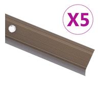 vidaXL Nez de marche forme en L 5 pcs aluminium 90 cm marron