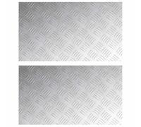 vidaXL Nez de Marche Rectangulaire 2 pcs Argenté 70 x 40 cm Aluminium, Tapis de sécurité antidérapants, Modernes pour escaliers, durables, Parfaits pour l'intérieur et l'extérieur