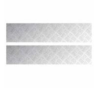 vidaXL Nez de Marche Rectangulaire 2 pcs Argenté 90 x 20 cm Aluminium, Tapis de sécurité antidérapants, Modernes pour escaliers, durables, Parfaits pour l'intérieur et l'extérieur