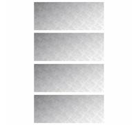 vidaXL Nez de Marche Rectangulaire 4 pcs Argenté 100 x 40 cm Aluminium, Tapis de sécurité antidérapants, Modernes pour escaliers, durables, Parfaits pour l'intérieur et l'extérieur