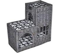 Niche d'arbre à chat avec griffoir et coussin Château saule Niche de chat vidaXL