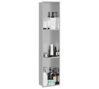vidaXL Niche de Douche Argent 90 x 20 x 9.5 cm Acier Inoxydable, Salle de Bain Moderne, rangements rectangulaires, Niche Pratique, Organisation de Douche, Essentiels Bien rangés