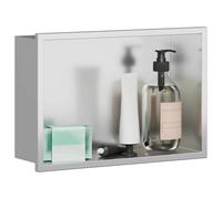 vidaXL Niche de Douche Argenté 30 x 20 x 9,5 cm Acier Inoxydable