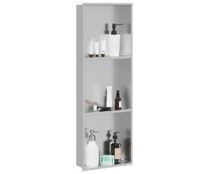 vidaXL Niche de Douche Argenté 90 x 30 x 9,5 cm Acier Inoxydable