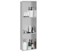vidaXL Niche de douche Argent 90 x 30 x 9,5 cm Acier inoxydable