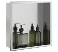 vidaXL Niche de douche argenté brossé 32x32x9 cm acier inoxydable