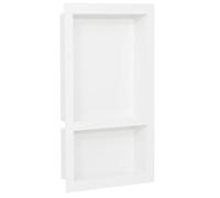 vidaXL Niche de douche avec 2 compartiments Blanc brillant 41x69x9 cm