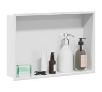 vidaXL Niche de Douche Blanc 45 x 30 x 9,5 cm Acier Inoxydable
