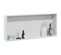 vidaXL Niche de Douche Blanc 75 x 30 x 9,5 cm Acier Inoxydable