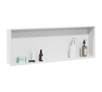 vidaXL Niche de Douche Blanc 90 x 30 x 9,5 cm Acier Inoxydable