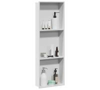 vidaXL Niche de Douche Blanc 90 x 30 x 9,5 cm Acier Inoxydable, Rangement de Salle de Bains, étagère Moderne, Niche résistante à l'eau, Solution contemporaine pour Organiser la Douche