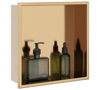 vidaXL Niche de douche doré brossé 32x32x9 cm acier inoxydable