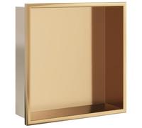 vidaXL Niche de douche doré brossé 32x32x9 cm acier inoxydable