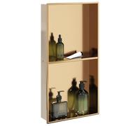 vidaXL Niche de douche doré brossé 32x62x9 cm acier inoxydable