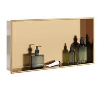 vidaXL Niche de douche doré brossé 62x32x9 cm acier inoxydable