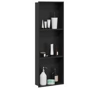 vidaXL Niche de Douche Noir 92 x 32 x 10 cm Acier Inoxydable