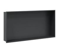 vidaXL Niche de Douche Noir Mat 62x32x9 cm Acier Inoxydable, Niche de Salle de Bain, étagère de Douche intégrée, Niche Murale de Toilette