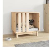 Niche pour Chien Blanc 70x50x62 cm Bois de Pin Massif Maison Couchage vidaXL