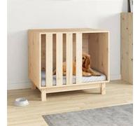 vidaXL Niche pour chien 70x50x62 cm Bois de pin massif 822481 Or G