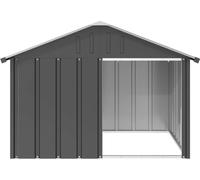vidaXL Niche pour chien Anthracite 116,5x103x81,5 cm Acier galvanisé