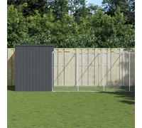 Vidaxl Niche Pour Chien Avec Cour Anthracite 214x1069x181 Cm Gris
