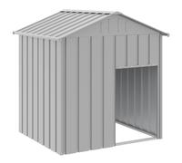 vidaXL Niche pour chien 172350 - Avec toit et loquet - Gris clair 117x103x123 cm