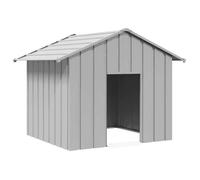 vidaXL Niche pour chien avec toit noir 131x101x102 cm acier galvanisé, cage de chien, abri pour chien, cage pour animaux de 4100918