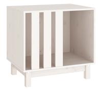 Niche pour Chien Blanc 70x50x62 cm Bois de Pin Massif Maison Couchage vidaXL