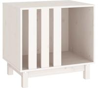 Niche pour Chien Blanc 70x50x62 cm Bois de Pin Massif Maison Couchage vidaXL