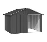 vidaXL Niche pour chien Anthracite 116,5x103x81,5 cm Acier galvanisé 171540