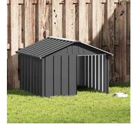 vidaXL Niche pour chien 171540 - Chenil avec toit, acier galvanisé 116,5x103x81,5 cm Anthracite