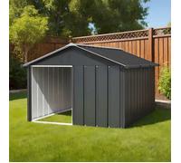 vidaXL Niche pour chien Anthracite 116,5x153x81,5 cm Acier galvanisé 171541