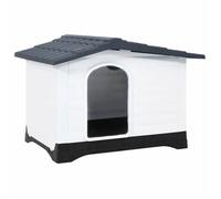 vidaXL Niche pour chien Gris 90,5x68x66 cm Polypropylène 152230