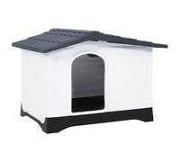 vidaXL Niche pour Chien Gris 90,5x68x66 cm Polypropylène