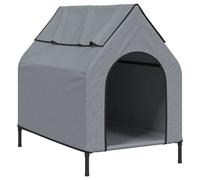 Vidaxl Niche Pour Chien Gris Clair Tissu Oxford Et Acier