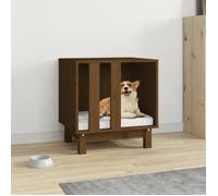 vidaXL Niche pour chien Marron miel 50x40x52 cm Bois de pin massif 822474