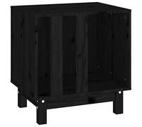vidaXL Niche pour chien Noir 50x40x52 cm Bois de pin massif