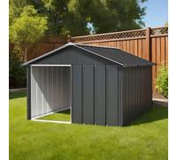 vidaXL Niche pour chiens Anthracite 116,5x153x81,5 cm Acier galvanisé