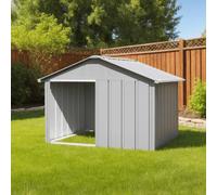 vidaXL Niche pour chiens Gris 116,5x103x81,5 cm Acier galvanisé