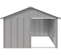 vidaXL Niche pour chiens Gris 116,5x153x81,5 cm Acier galvanisé
