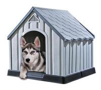 Vidaxl Niche Pour Chiens Gris 92x87x91 Cm Plastique