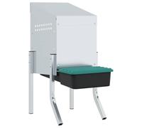 vidaXL Nichoir pour poules 1 compartiment avec pattes Acier galvanisé