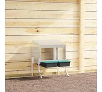 vidaXL Nichoir à poules2 compartiments avec pieds en acier galvanisé