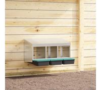 vidaXL Nichoir à poules3 compartiments, fixation murale, acier galvanisé