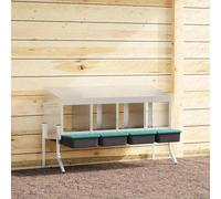 vidaXL Nichoir à poules4 compartiments avec pieds en acier galvanisé