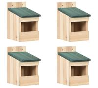 Vogelhuisjes 4 st 12x16x20 cm vurenhout47246