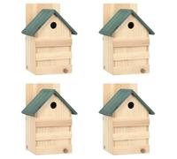 4x Bois de Sapin Nichoirs 23x19x33 cm Maison Cage à Oiseaux Jardin vidaXL