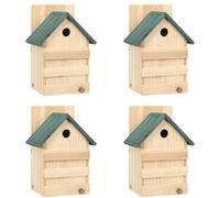 vidaXL Nichoirs 4 pcs 23x19x33 cm Bois de sapin Beige G