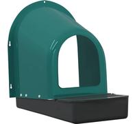 vidaXL Nichoirs pour poules 4 pcs. Fixé au mur Vert foncé Plastique